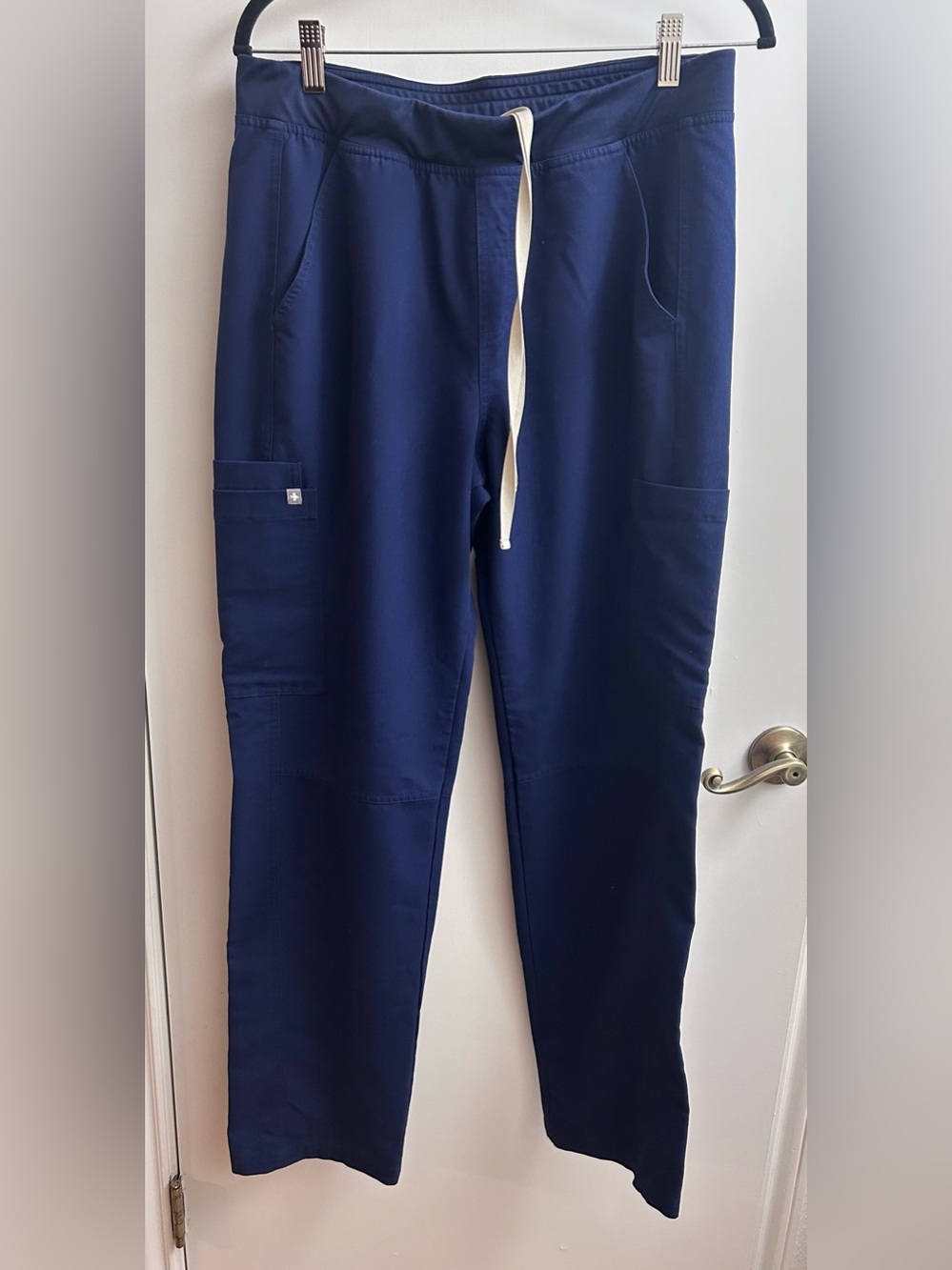 FIGS Technical Collection Pants Womens Large Cargo Scrub Navy